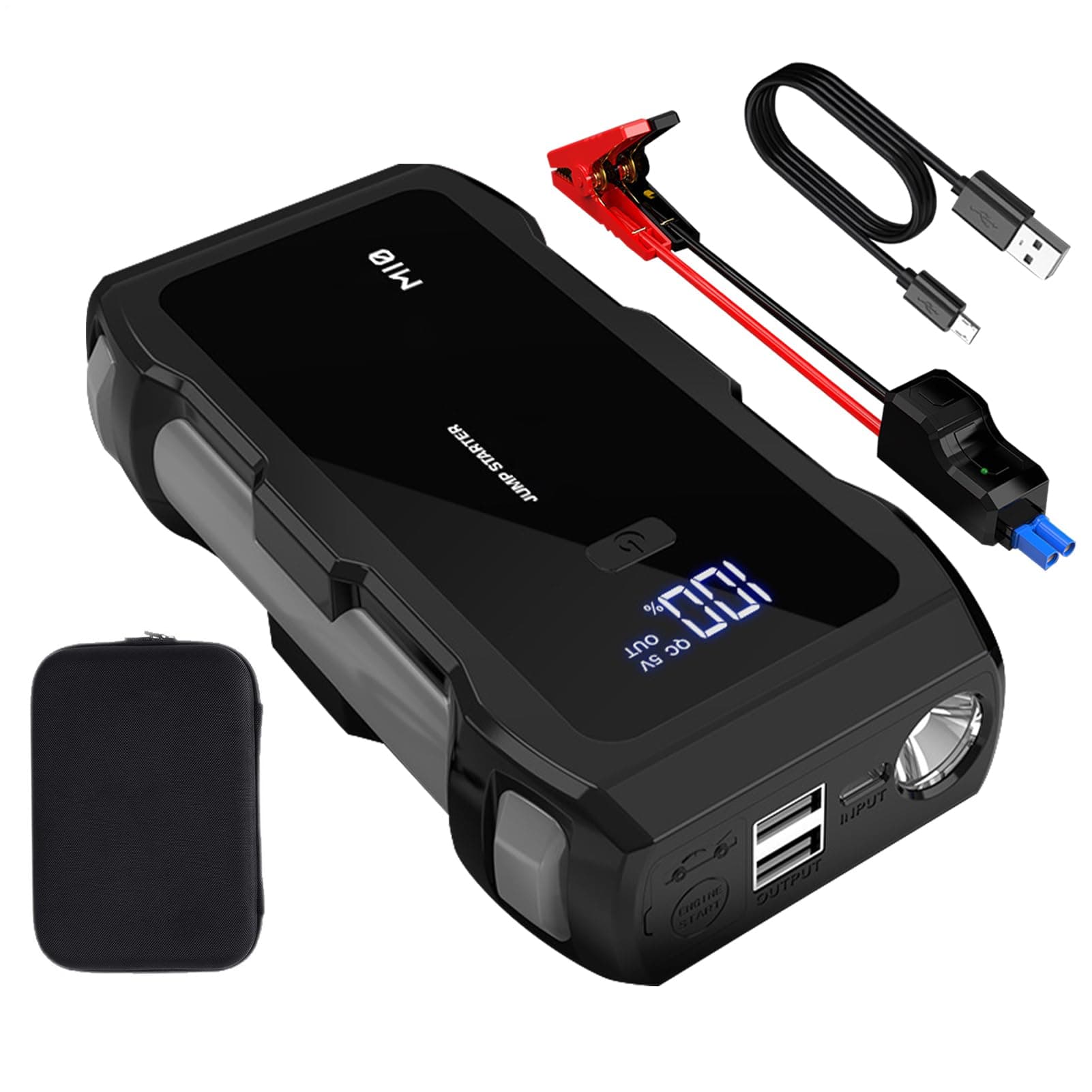Mobil Car Battery Starter, 8000A 3 Modes Light USB Charging Fast Charging | Car Jump Starter - for Sedans, Motorcycles, Boats, Campers, Snowmobiles, Tractors, SUVs