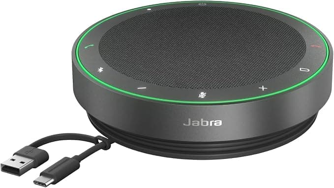 Jabra Speak2 75 Bluetooth Speaker with 4 Noise Cancelling Microphones, 65mm Full Range Speaker and Ultra-Wide Band Audio - Certified for Zoom and Google Meet - Dark Grey - Image 1