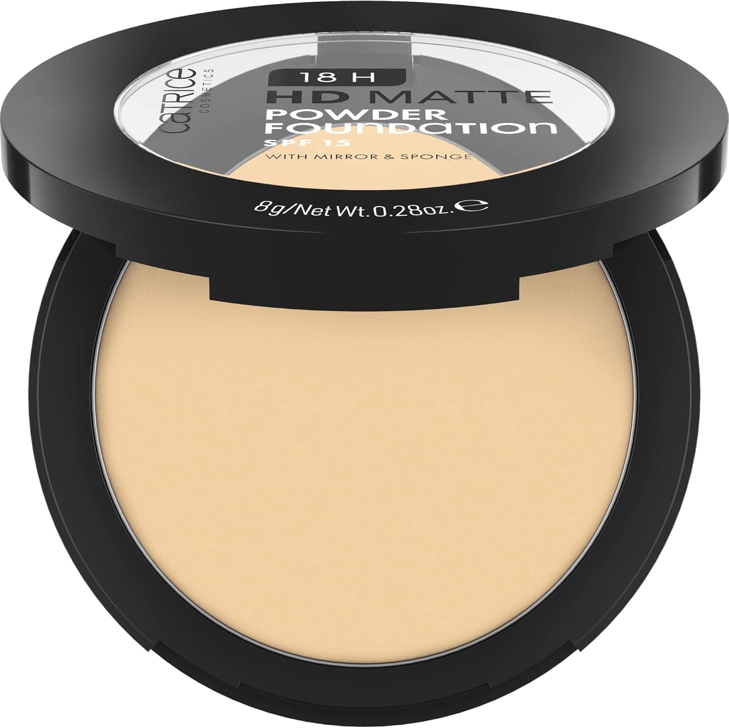 Catrice Cosmetics 18H HD Matte Powder Foundation fond de teint, longue durée, matifiant, couvrant, mat (8g)