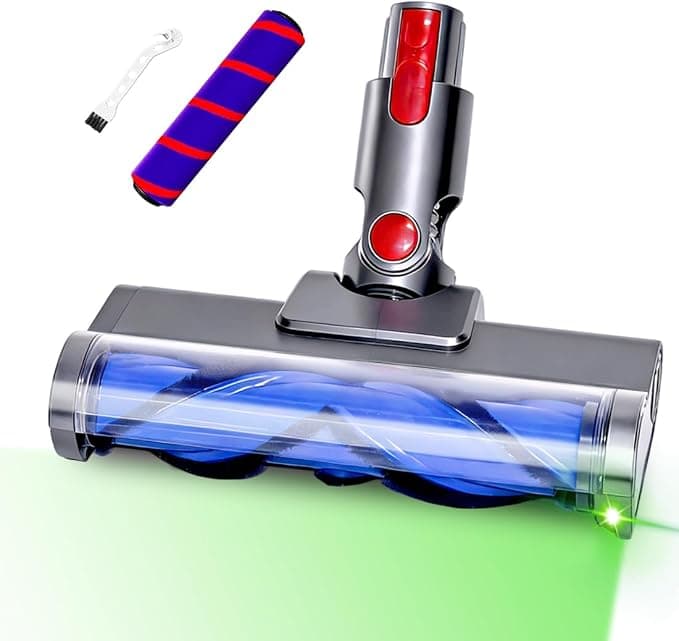Tête de remplacement anti-ennêlement 2 brosses pour aspirateur avec LED,Compatible pour Dyson V7/V8/V10/V11/V15/SV10/SV11/SV12/SV14/SV15/SV22 (Non pour Slim) |Tête de remplacement à libération rapide. - Image 1