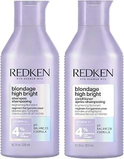Redken, Routine Illuminatrice pour Cheveux Blonds et Méchés en Manque d'Eclat, Illumine et Hydrate, Blond Lumineux, Vitamine C et Protéines de Blé, Blondage High Bright