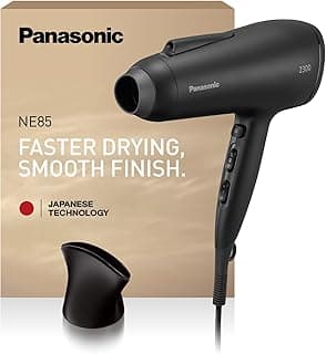 EH-NE85-K825 Fast Dry Series Ionic Hair Dryer, Diffuser, Air Boost and Concentrator Nozzle, Heat Protection Mode, 2300W Ion Technology, Easy Clean Filter, Black