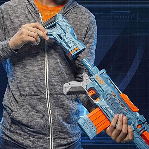 Nerf Elite 2.0 Echo CS-10 Blaster - 24 Official Nerf Darts, 10-Dart Clip, Removable Stock and Barrel Extension, 4 Tactical Rails, Multicolor, 2.6" x 27" x 12.5" - Image 7