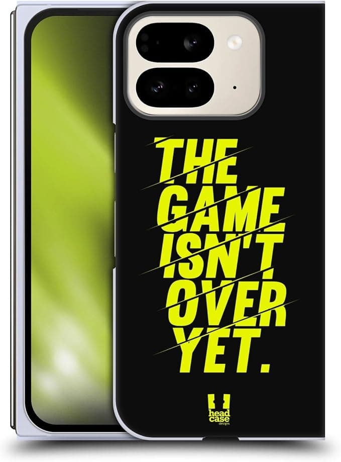 Head Case Designs Le Jeu n'est Pas sur Encore Déclaration de Pouvoir Coque Dure pour l'arrière Compatible avec Google Pixel 9 Pro Fold - Image 1