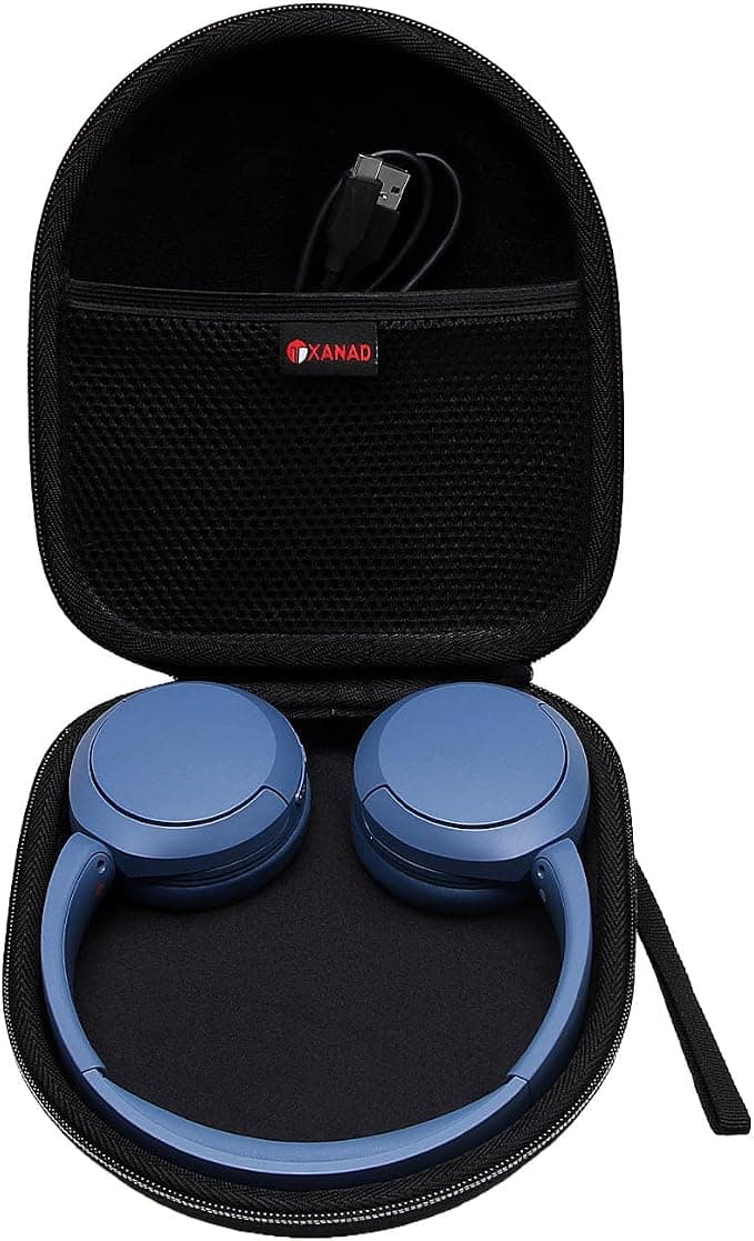 XANAD Sony WH-CH520 JBL Tune 510BT Wireless Bluetooth Headset Hard Protective Case Cover (Black) - Image 1