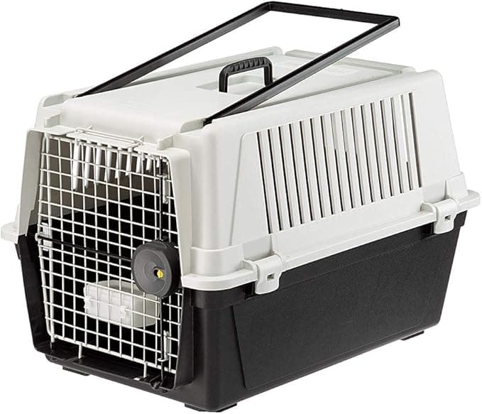 Ferplast Ferplast Atlas 40 Professional Medium Dog Transport Box with Drinking Bowl Included, 49 x 68 x 45.5 cm Grey