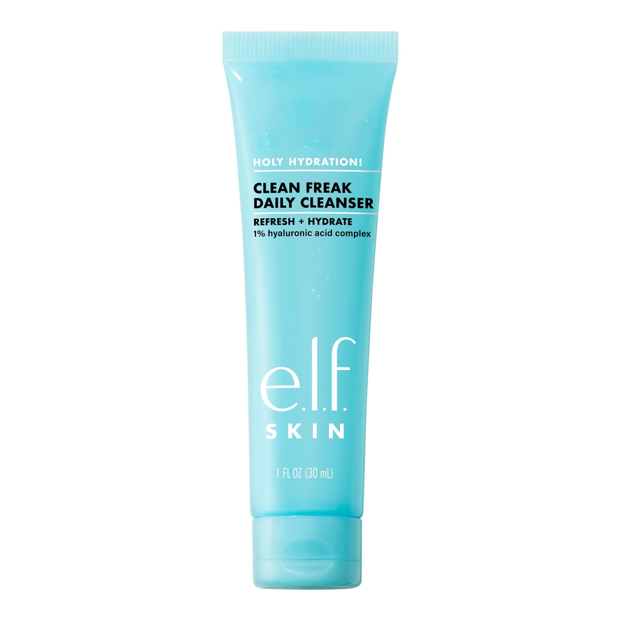e.l.f. Skin Holy Hydration! Clean Freak Daily Cleanser Mini nettoyant doux et hydratant pour le visage à l'acide hyaluronique, végétalien et sans cruauté envers les animaux, 30 ml - Image 9