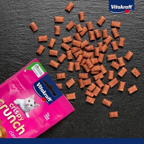 Vitakraft Crispy Crunch Classic, Cat Treats, Crispy Salmon Snack, Resealable Bag, No Added Sugar (1x 60g) - Image 4