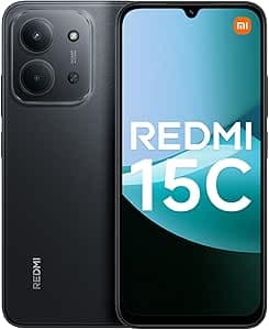 XIAOMI Redmi 15C Smartphone 2025 New - 6.9" Screen 120Hz | 50MP Dual Camera | 6000mAh | 4GB+128GB | IP64 | HyperOS 2 | Midnight Black, Does Not Include Charged Battery          [Energy Class A]