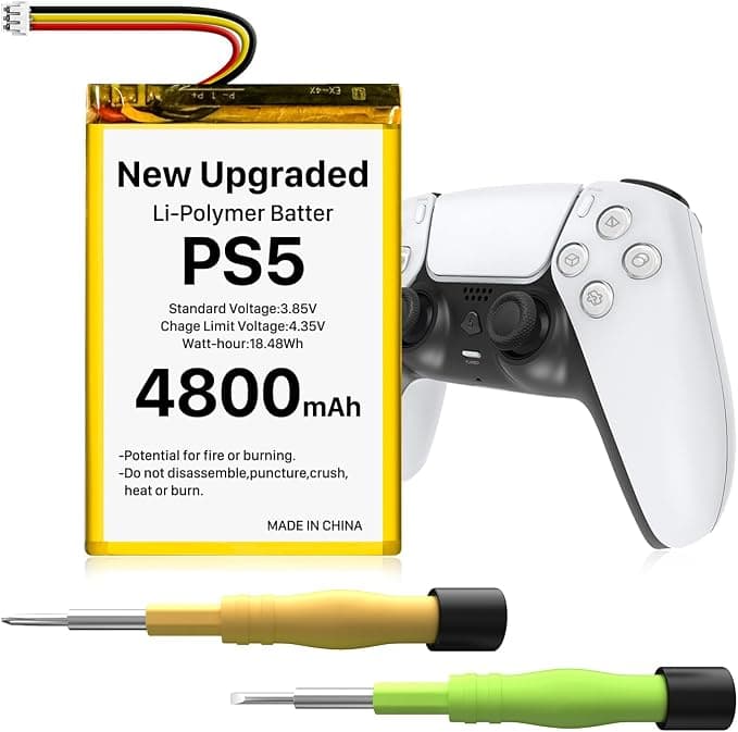 Batterie de rechange LiP1708 Li-ion pour manette PS5 4800 mAh pour manette Sony Playstation 5 DualSense CFI-ZCT1W, remplacement de la batterie PS5 LIP1708 avec kit d'outils - Image 1