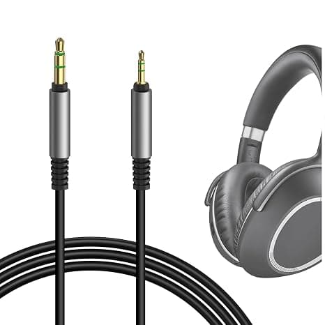 GEEKRIA Audio Cable Compatible with Sennheiser Momentum 4, PXC 550, PXC 550 II, ACCENTUM Plus, 2.5mm to 3.5mm Stereo Replacement Cable (1.7m) - Image 1