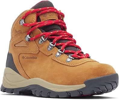 Columbia NEWTON RIDGE PLUS WATERPROOF AMPED Women's Waterproof Hiking and Trekking Shoes, Brown (Elk x Mountain Red), 38 EU