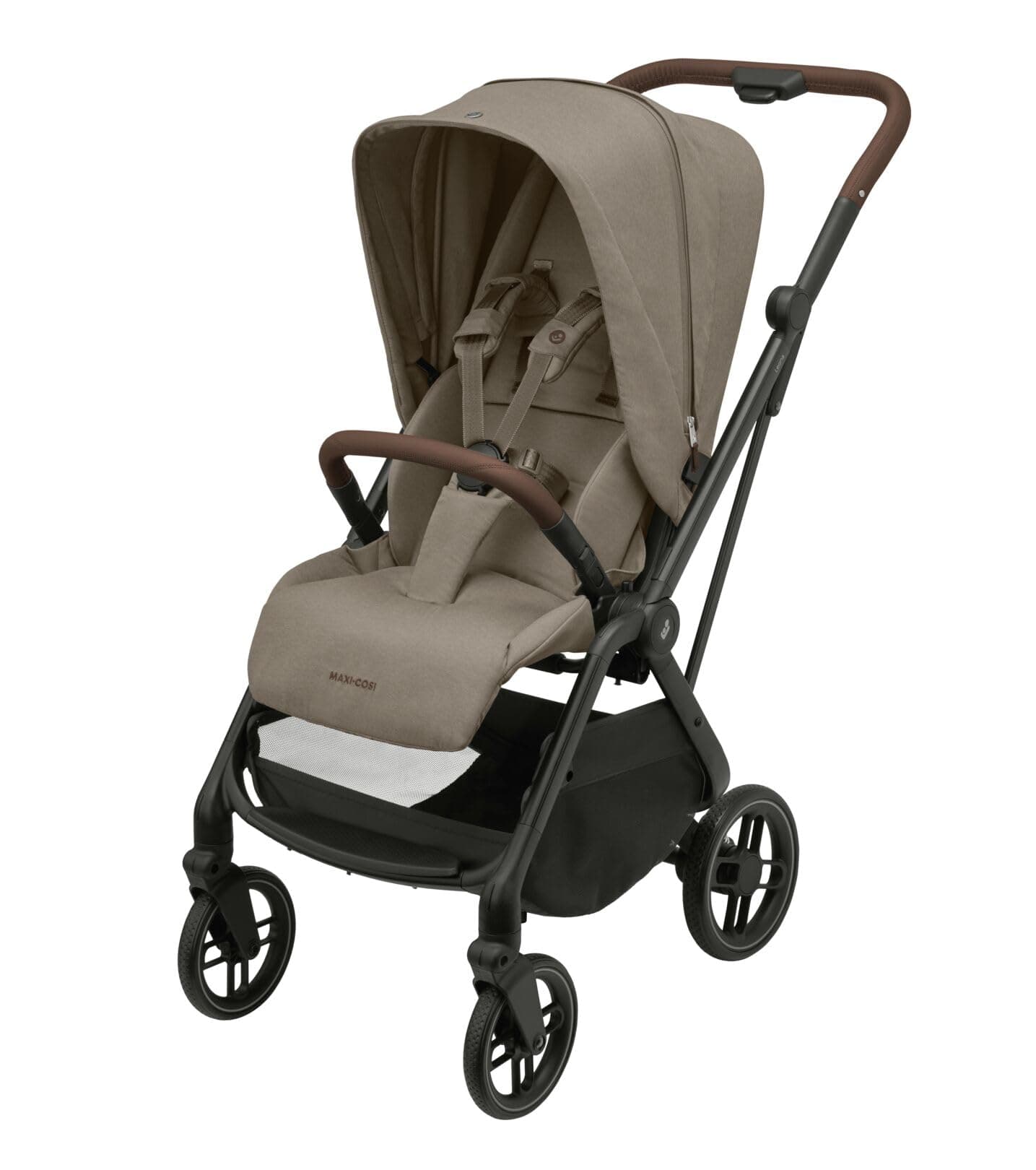 Maxi-Cosi Maxi-Cosi Leona² Ultra Compact Lightweight Single Hand Folding Reversible Seat Stroller with Adjustable Backrest 3 Recline Positions Flat Recline 0-4 Years 0-22 kg Twillic Truffle