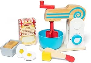 Melissa & Doug | Beater Set On Wooden Stand To Make A Cake | Role Play | 3+ | Wooden Toys