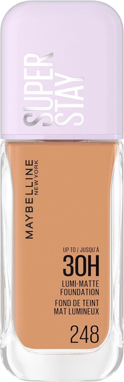 Maybelline New York - Fond de Teint Liquide Longue Tenue - Ultra-Résistant - Fini Mat Lumineux - Enrichi en Acides Aminés - Tous les Types de Peau - Superstay 30H Lumi-Matte - Teinte : 248 - 35ml - Image 1
