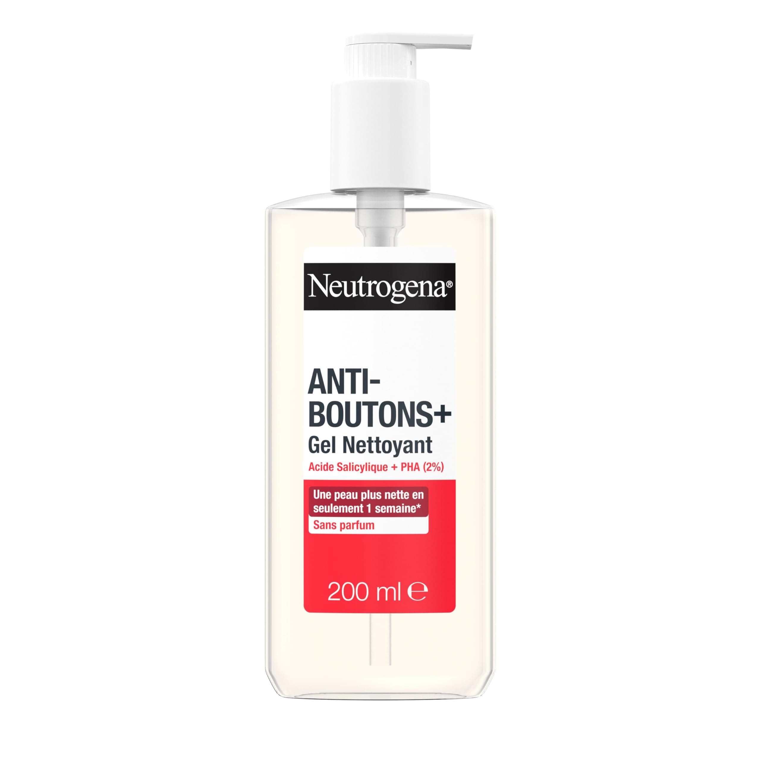 Neutrogena – Gel Nettoyant Anti-Boutons + Acide Salicylique + 2% PHA (200 ml) – Soin visage anti-boutons non comédogène et non gras – Nettoyant visage pour peaux à tendance acnéique sans parfum - Image 9