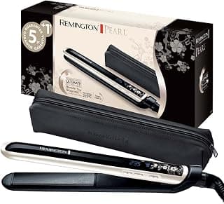 Hair Straightener [Ultra Fast & Easy Glides] Pearl (High Quality Ceramic with Pearl Chips, Even Heat, LCD Display, 150-235°C, Pouch) Hair Straightener S9501