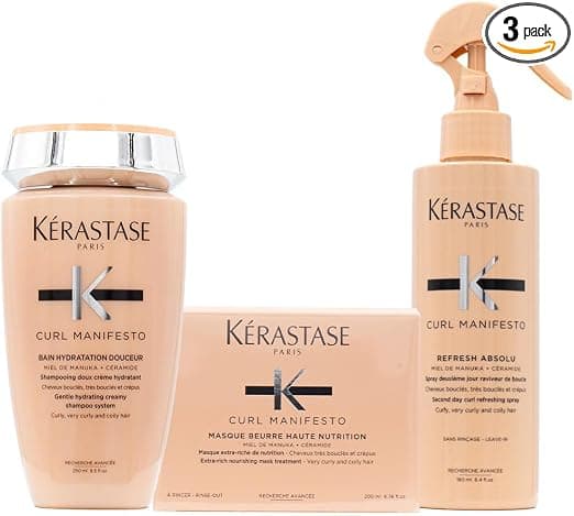 Kerastase Curl Manifesto Shampoo 250ml Mask 200ml Spray 190ml - Image 1