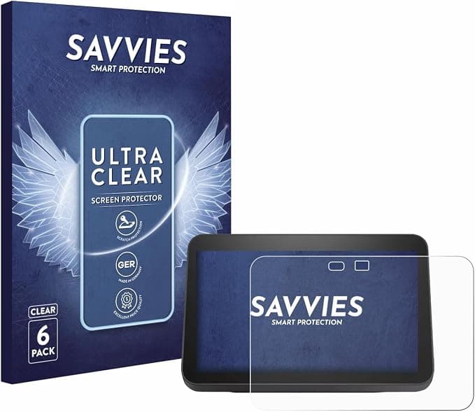 savvies Protection Ecran pour Amazon Echo Show 8 2023 (3ème Gen.) 6 Pièces - Film Protection Ultra Clair - Image 1