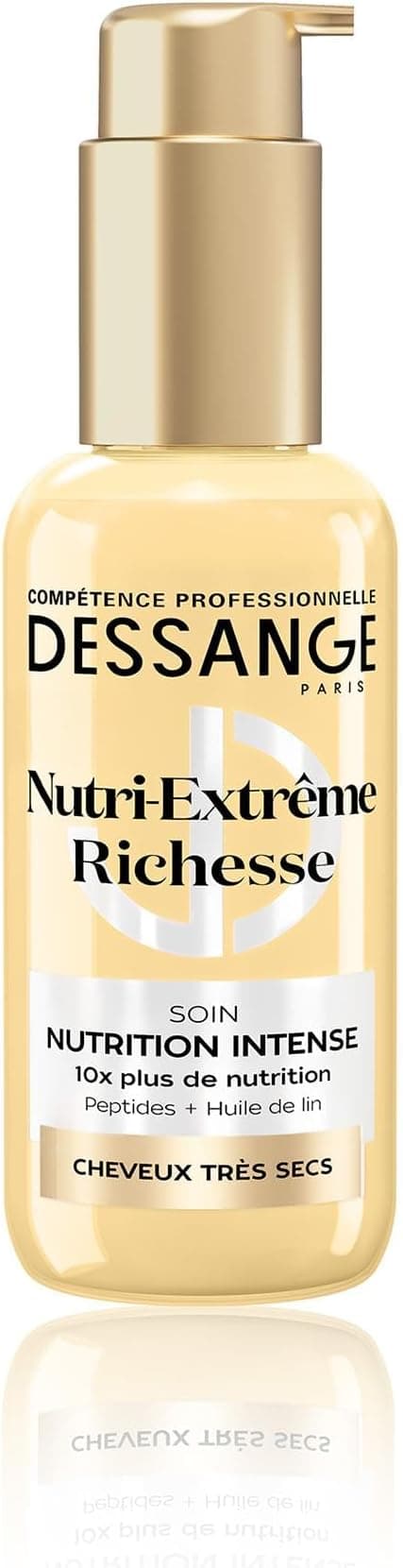 DESSANGE - Nutri-Extreme Richesse Intense Nutrition Leave-In Hair Care - Formula Enriched With Peptides & Linseed Oil - Nourishes Lengths & Ends - Softness & Radiance - Very Dry Hair - 110 ml