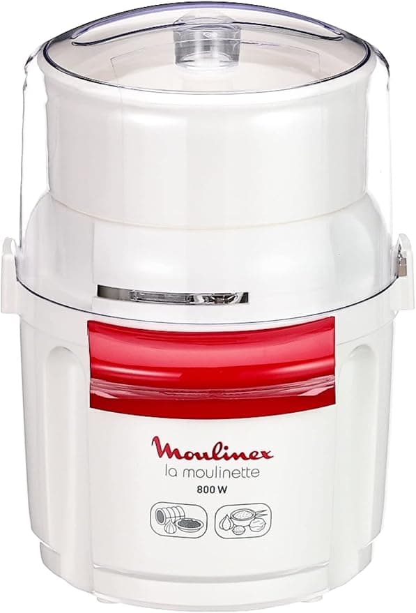 Moulinex Moulinex AD5601 Reel Mincer 800 W Handle, Mixing and Short System 1-2-3 Quick Use Stainless Steel Blade White/Red