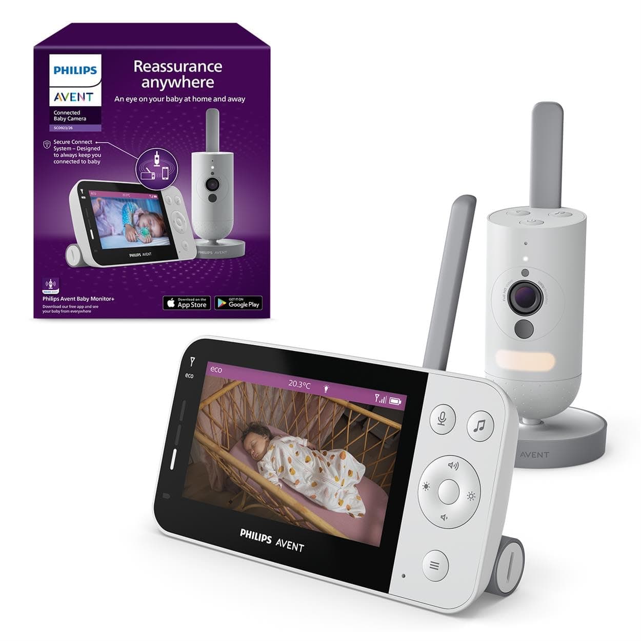 Philips Avent Baby Monitor with Full HD 1080p Camera (Model SCD923/26)