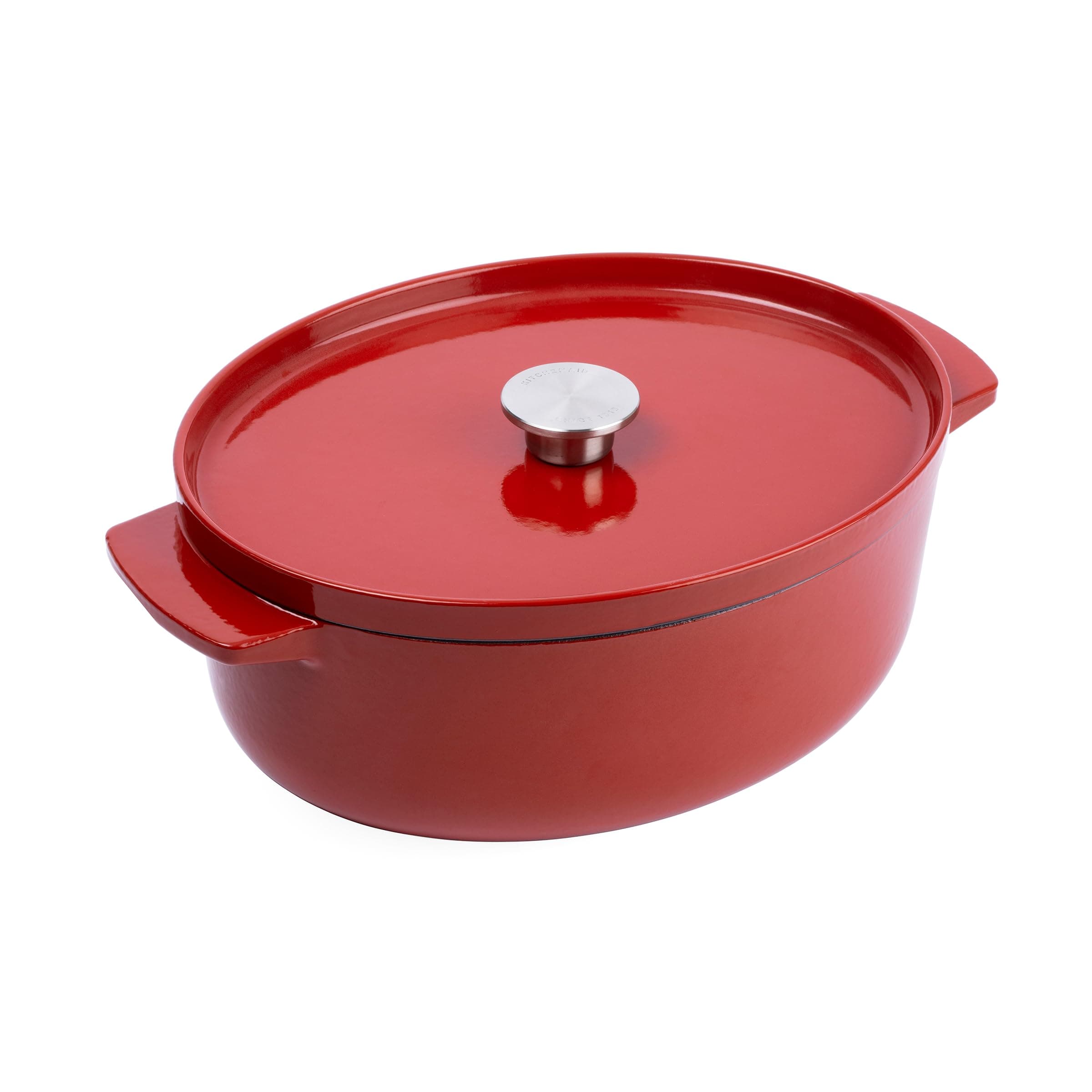 KitchenAid Cast Iron Enamelled Cast Iron Casserole Dish with Lid, Diameter 30 cm, Oval, 5.6L, 6.3 kg, High Quality & Durable, Sear, Frying, PFAS Free, Induction, Ergonomic Handle, Oven at 260°C, - Image 1