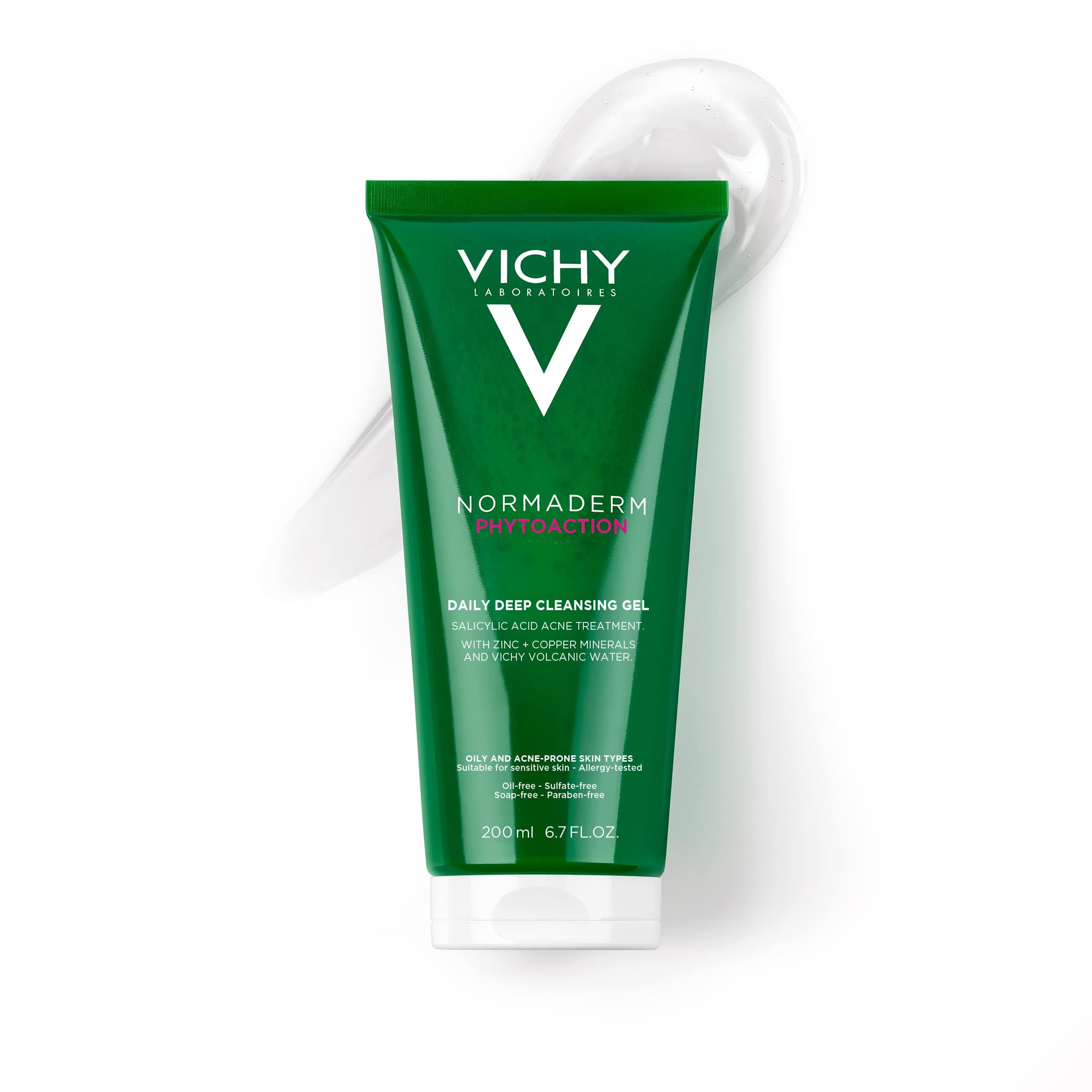 Vichy, Normaderm Phytosolution, Gel Purifiant Intense, Nettoie et Purifie les Peaux Grasses à Tendance Acnéique, Élimine Imperfections et Excès de Sébum, Base Nettoyante d'Origine Végétale, 200 ml - Image 9