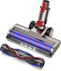 FLYLINKTECH Replacement Brush Compatible with Dyson V7 V8 V10 V11 V15, Suction Head with 2 Rollers Floor/Carpet, LED Light, Flexible Rotation 180°, Not Compatible with V6 Series