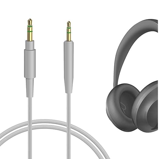 Bose GEEKRIA Audio Cable Compatible with Bose 700, QuietComfort Ultra, QC 45/35II/35/25/SE, 3.5mm to 2.5mm Stereo Replacement Cable (1.2m)