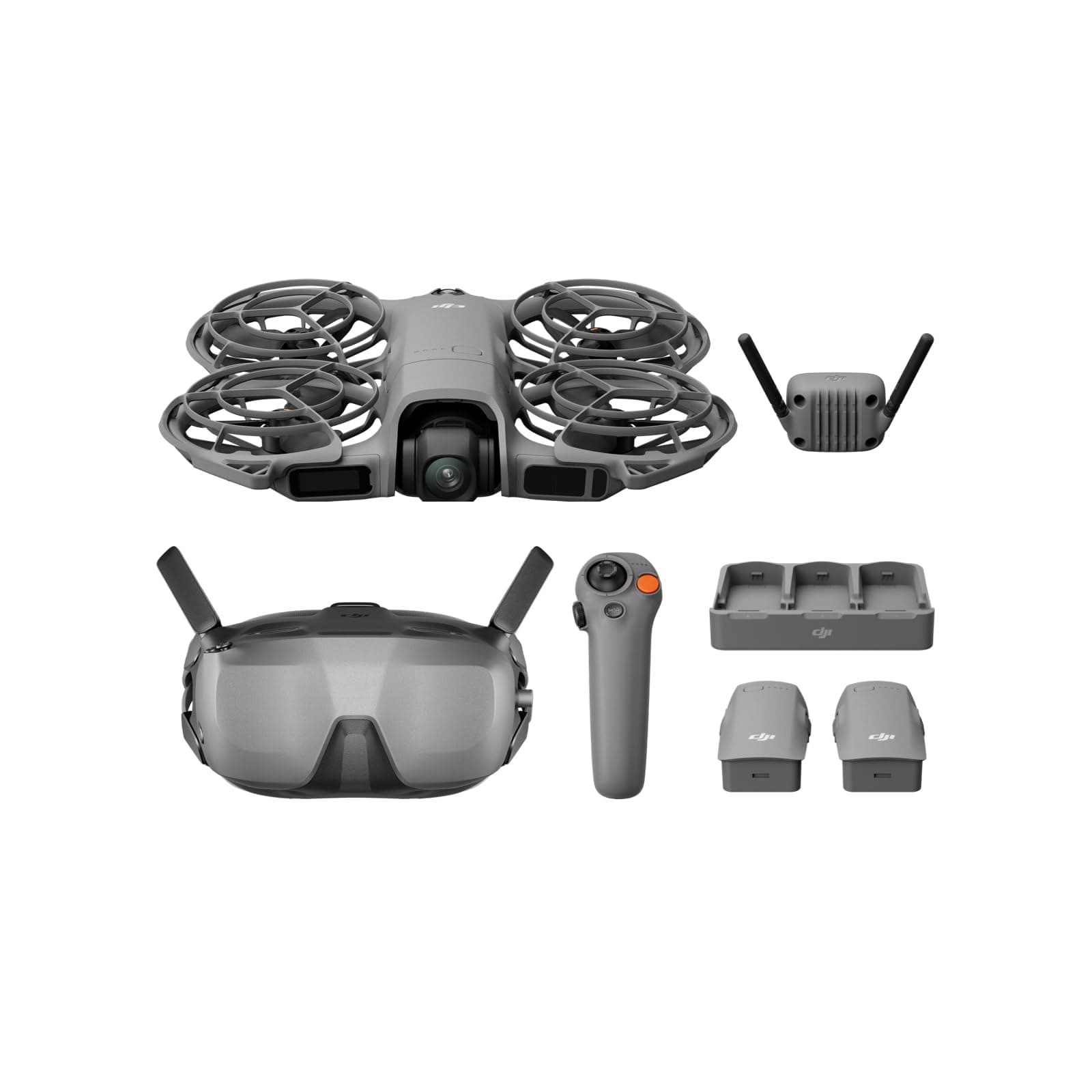 DJI Motion Fly More DJI Neo 2 Bundle with RC Motion 3 and Goggles N3, Stable Transmission with Digital Transceiver, 4K Drone for Beginners, FPV Flight, 3 Batteries
