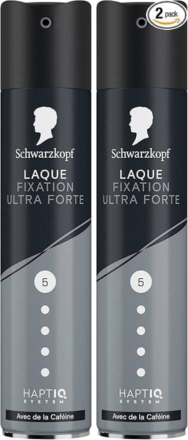 SCHWARZKOPF, Laque Fixation Ultra Forte, Technologie Haptiq System, Formule à la caféine, Végane, Sans silicone, Protège contre humidité et vent, Tenue et resistance longue durée, 250ml (Lot de 2) - Image 5