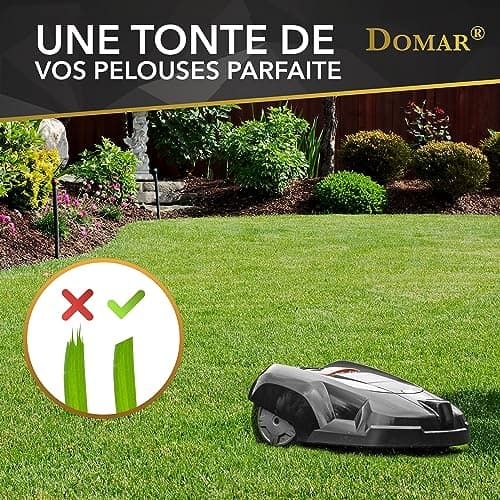 Domar - Long lasting robotic mower blades, screws included I Improved blades compatible with Husqvarna Automower, Gardena, Yard Force Robot Lawnmowers | 30 Spare Blades - Image 7
