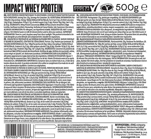 MyProtein Impact Whey Protein Chocolate Peanut Butter 500g - Image 4