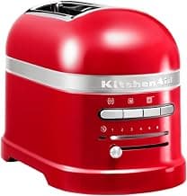KitchenAid Grille pain pour 2 tranches - Artisan - 7 niveaus de brunnage et fonction décongélation - Vintage design - 2 Large fentes - Toaster avec porte-sandwich - Rouge empire