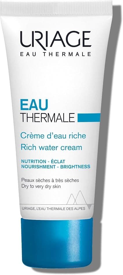 Uriage Eau Thermale Rich Hydrating Face Cream - Hyaluronic Acid - Intense Hydration 24H - Boosts Radiance - Perfect as a Makeup Base - Fresh and Delicate Fragrance - Non-Comedogenic - 40 ml - Image 1