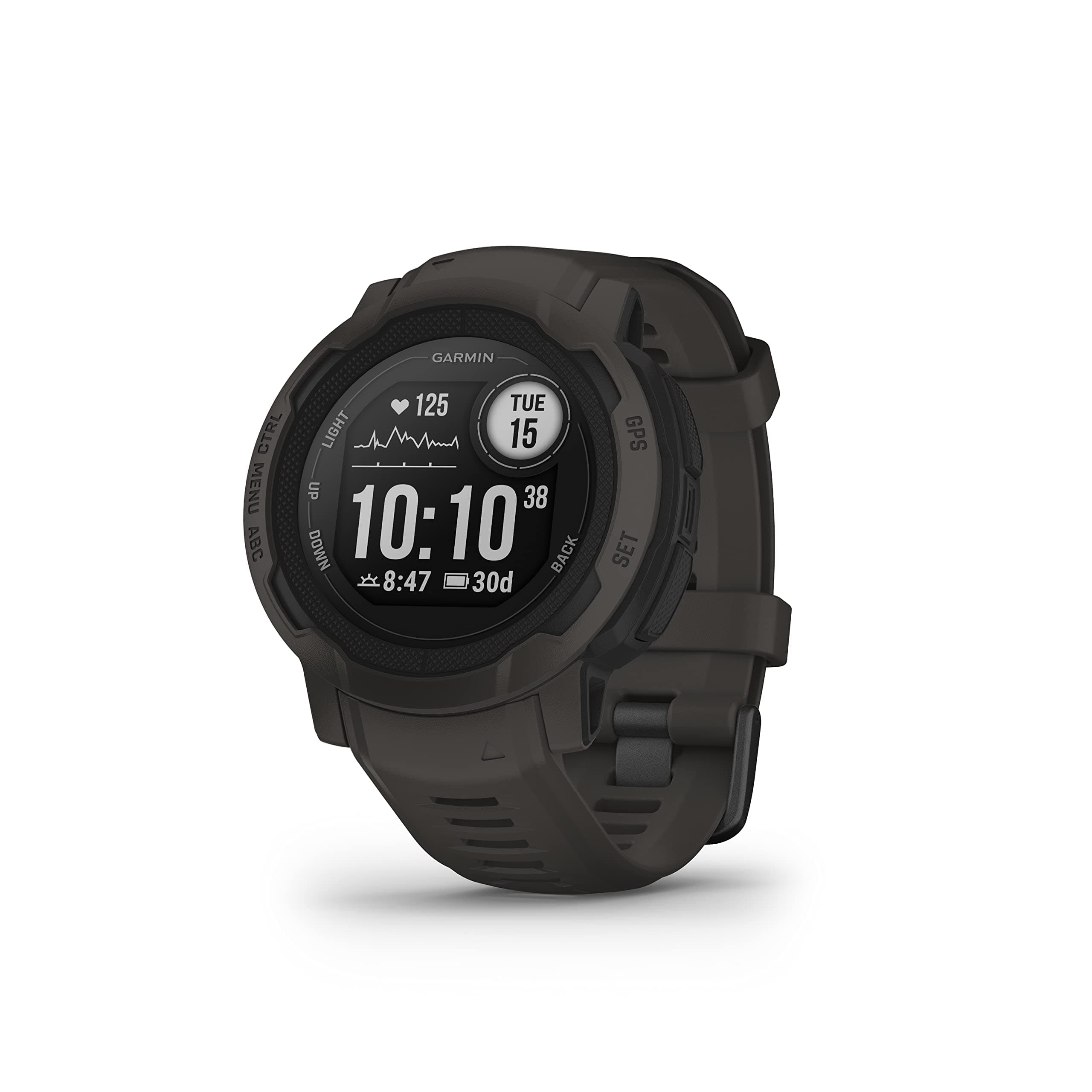 Garmin Instinct 2, Graphite - Rugged Smart GPS Watch - 45mm Case - Image 1