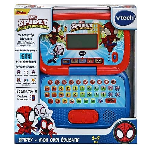 VTech - Disney Junior Spidey, My Educational Computer, Children's Computer with Backlit Screen, 15 Educational Activities and Games, Gift for Children from 3 to 7 Years - English Content - Image 6