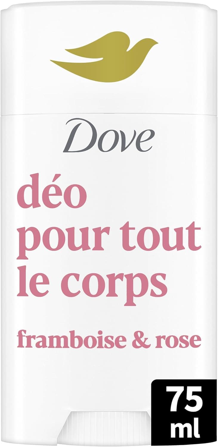Dove Dove - Deodorant for the whole body - Stick- Raspberry & Rose - Anti Odors and White Traces 72h - Designed for Sensitive Skin - 75ml