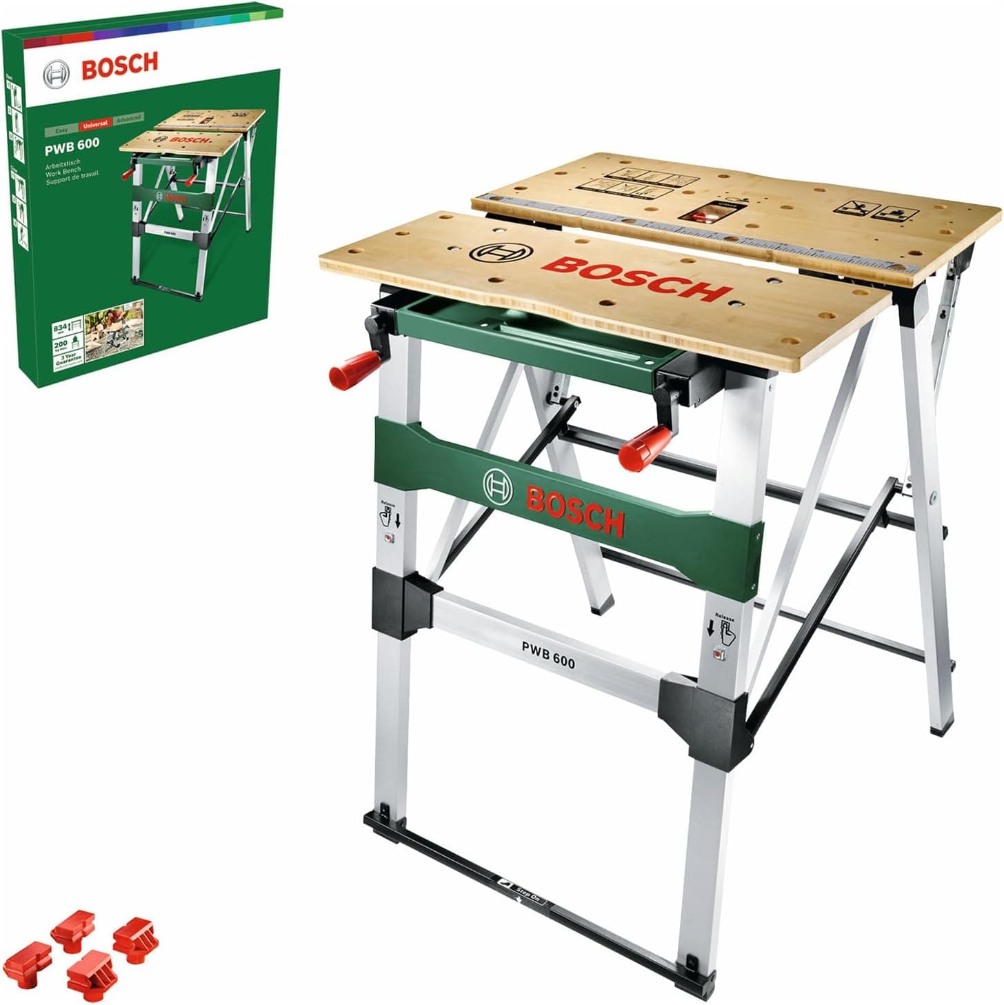 Bosch Workbench PWB 600 (4 jaws, Cardboard, Maximum load capacity: 200 kg)