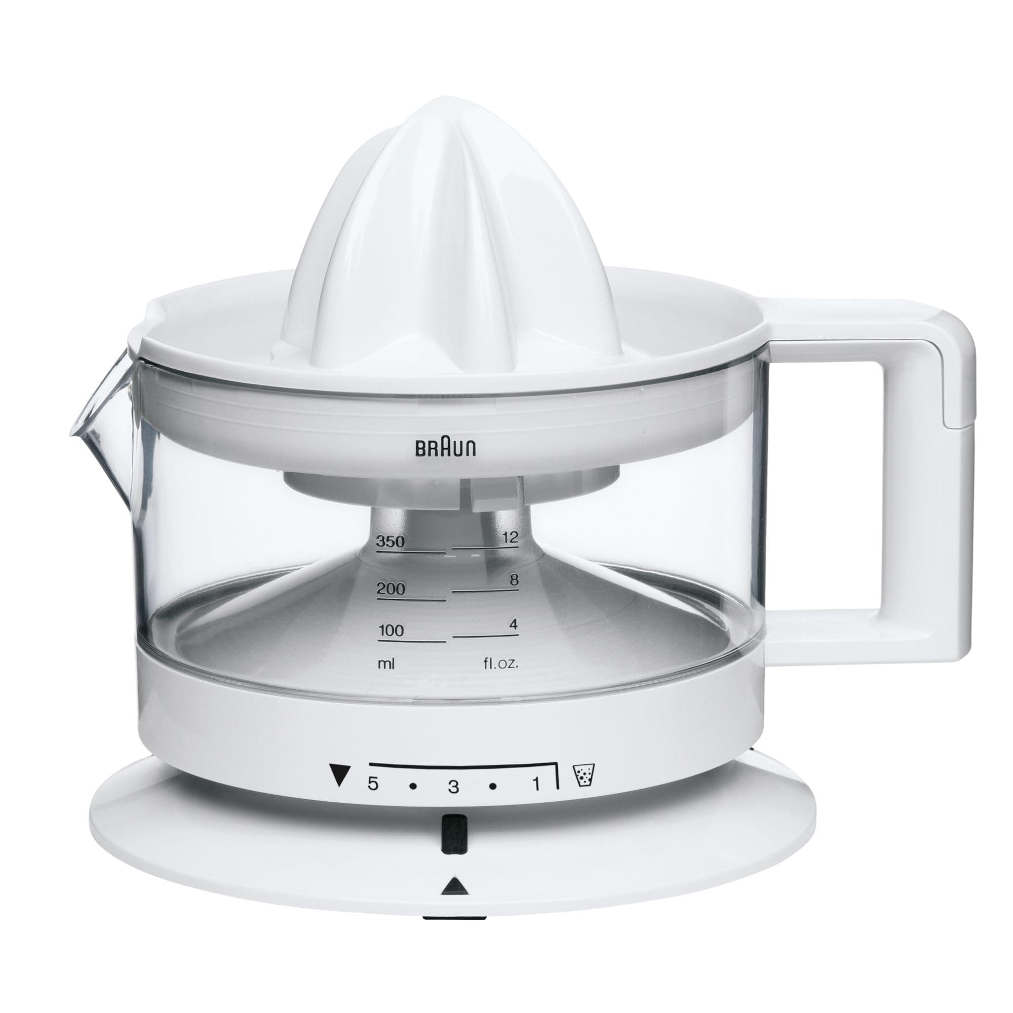 Braun Braun Electric Citrus Press CJ3000WH, Bowl 350 ml, 20 W, Orange Juice, Lemon, Grapefruit, White