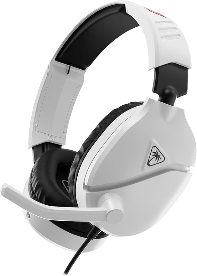 Turtle Beach Recon 70 Blanc Nintendo Casque Gaming Filaire Licence Officielle pour Nintendo Switch 2 avec Microphone à Bascule, Ajustable, Design léger, Commandes sur Le Casque