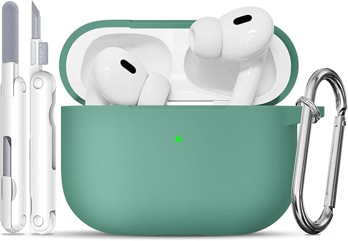 Case for AirPods Pro 2/1. Gen with Cleaner Kit, Silicone Protection Case for Apple Airpods Pro 2019 (2023 USB-C/Lightning Cable) with Keychain [Support Wireless Charging] - Image 1