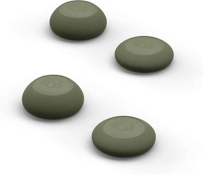 Skull & Co. Convex Thumb Grip Caps Joystick Cap Analog Stick Cap Thumbstick Grip Cover for Nintendo Switch Pro Controller & PS5 / PS4 / Slim/Pro Controller - OD Green, 2 Pairs (4 Pieces) - Image 1
