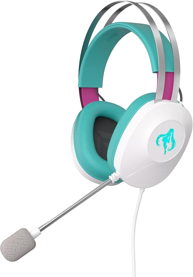 ASUS TUF Gaming H1 Gen II Hatsune Miku Edition (USB-A50mm, 40mm Petrol Drivers, 7.1 Virtual Surround Sound, TeamSpeak Certified Microphone, Lightweight 297g, for PC, PS5)