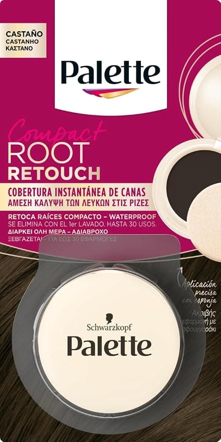Schwarzkopf ROOT RETOUCH Palette | Perfect Grey Hair Coverage | Precise Application | Portable Size | Waterproof | Brown | Hypoallergenic | For All Hair Colours - Image 1