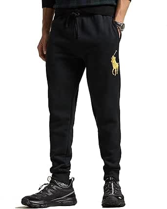 Polo Ralph Lauren Horse Logo Cotton Sports Trousers Black