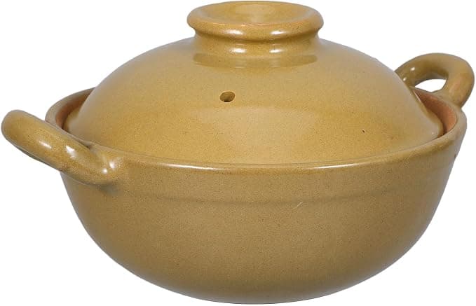 Veemoon Cocotte en Terre Cuite Traditionnelle 500 Ml Poignée Unique Pot en Céramique Émaillé Résistant Haute Température Marmite Cuisine pour Cuisson Maison et Braisage - Image 1