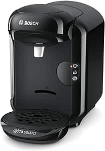 Bosch TAS1402 Tassimo Vivy Coffee Machine, Over 40 Hot Beverages, OneTouch, Coffee Pod Maker, Compact Size, Intellibrew - Colour: Black