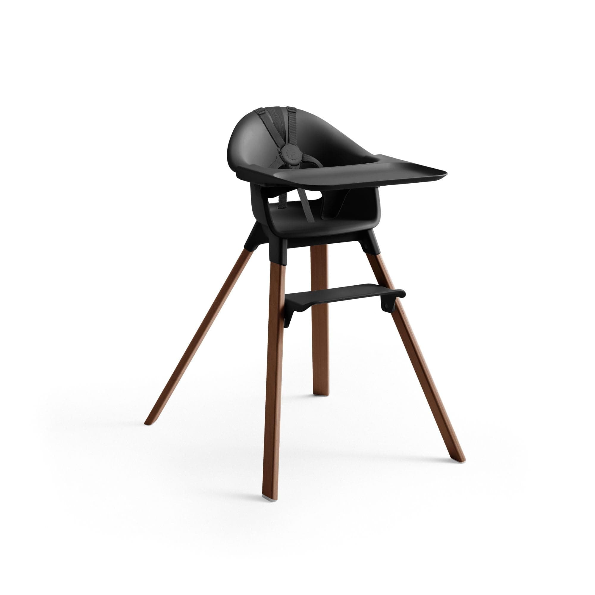 Stokke Clikk High Chair, Black/Warm Brown, All-In-One Highchair with Tray + Harness - Lightweight, Durable, Ergonomic and Easy to Carry - Usable for 6-36 Months, Up to 15 kg - Image 1